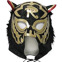 ルチャリブレマスク 黒と金 角付き ルチャリブレマスク|覆面プロレス| - メキシコ雑貨とメキシコの